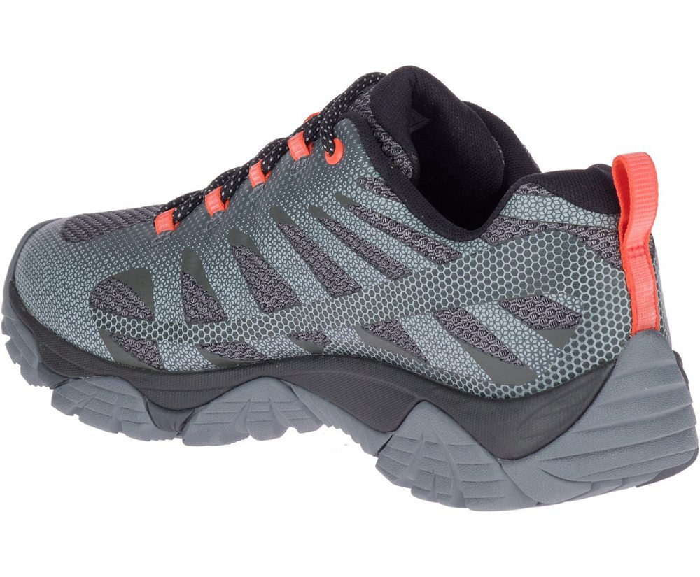 Merrell Hiking Shoes Grey - Moab Edge 2 Wide Width - Mens 64UFATMLK